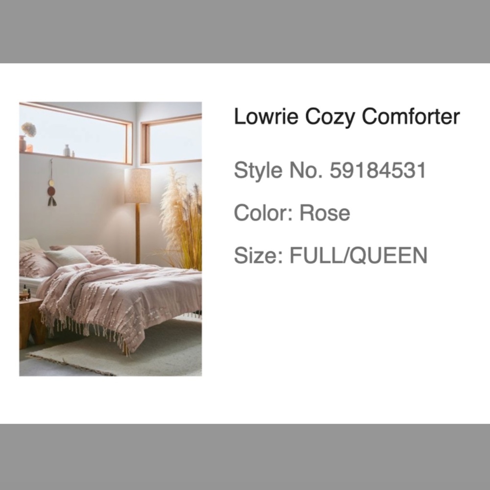 Urban Outfitters pink full/queen comforter